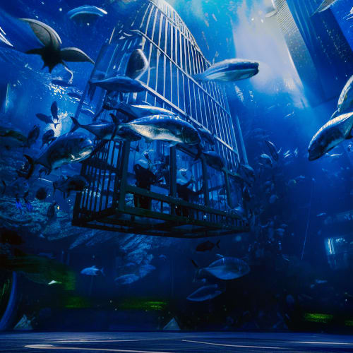 Burj Khalifa At The Top + Dubai Aquarium & Underwater Zoo Tickets