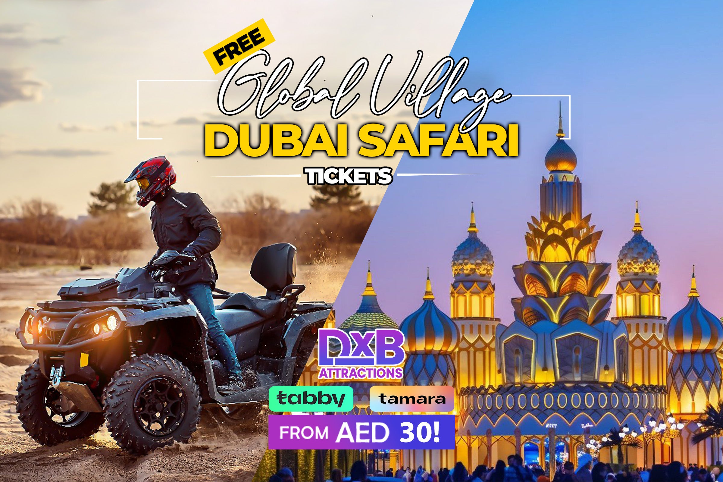 Free Global Village + Dubai Safari Park Explorer Safari Tickets