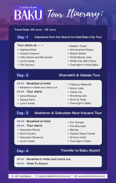 4 Days Baku Plan