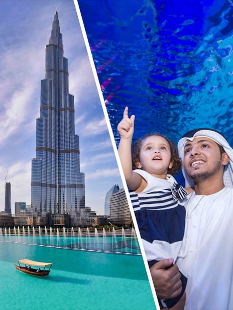 Burj Khalifa At The Top + Dubai Aquarium & Underwater Zoo Tickets