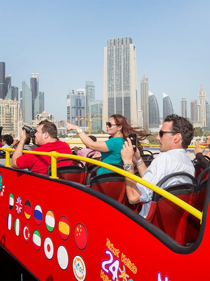 City Sightseeing: Dubai Hop-On Hop-Off Bus Tour with Al Seef Dhow Cruise