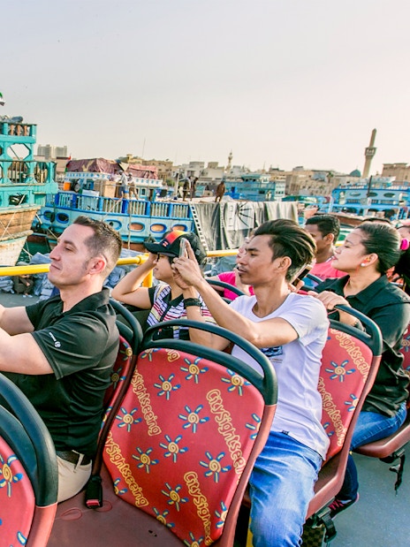 City Sightseeing: Dubai Hop-On Hop-Off Bus Tour with Al Seef Dhow Cruise