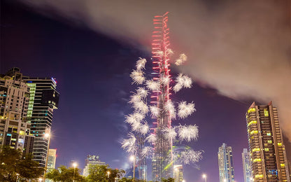 New Year’s Eve Dinner & Alcoholic Beverages at Sky Views Observatory with Burj Khalifa Fireworks