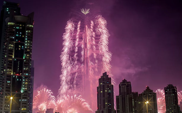 New Year’s Eve Dinner & Alcoholic Beverages at Sky Views Observatory with Burj Khalifa Fireworks